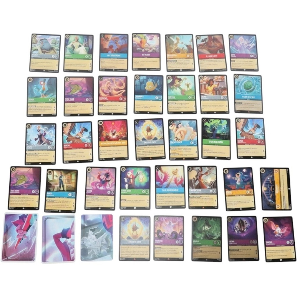 Disney LORCANA Trading Card Game FABLED 37 Assorted Card Lot